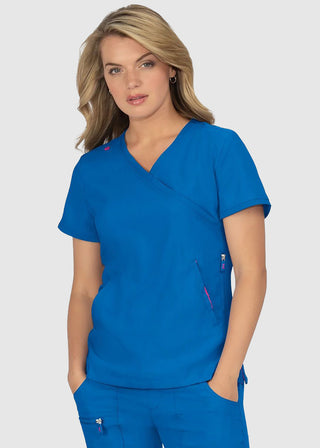 KOI Lite Women's Mockwrap Basic Philosophy Top