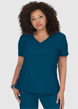 KOI Lite Women's Mockwrap Basic Philosophy Top