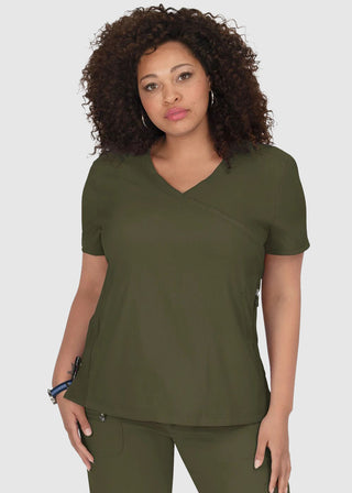 KOI Lite Women's Mockwrap Basic Philosophy Top