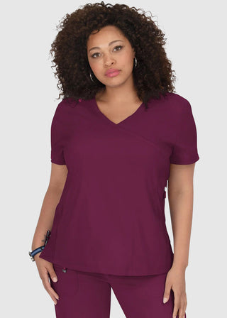 KOI Lite Women's Mockwrap Basic Philosophy Top