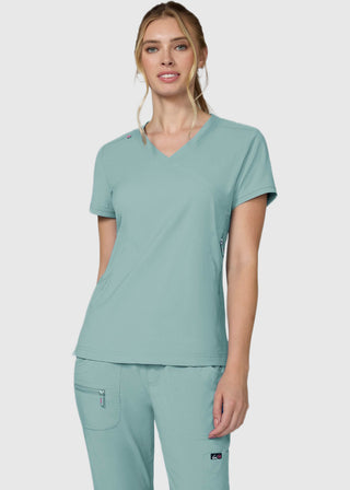 KOI Lite Women's Mockwrap Basic Philosophy Top