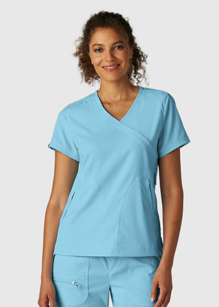 KOI Lite Women's Mockwrap Basic Philosophy Top