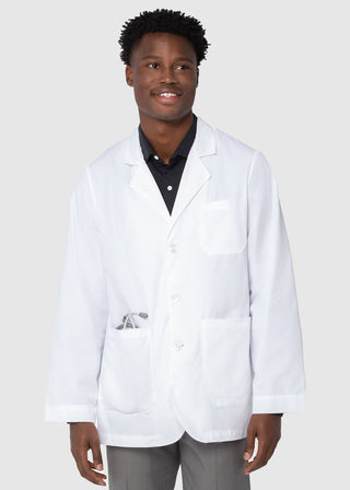 Landau Mens 30.75 inch White Twill Consultation Coat