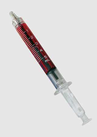 Prestige Red Liquid Black Ink Syringe Pen