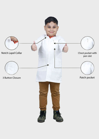 HeedFit Children White Lab Coat