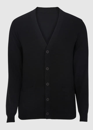 Edwards V-neck Cotton Blend Cardigan Two Pockets