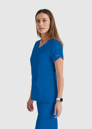 Grey's Anatomy Active Women's Tulip Sleeves V-Neck Top