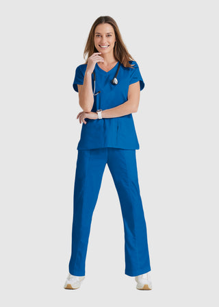 Grey's Anatomy Active Women's Tulip Sleeves V-Neck Top