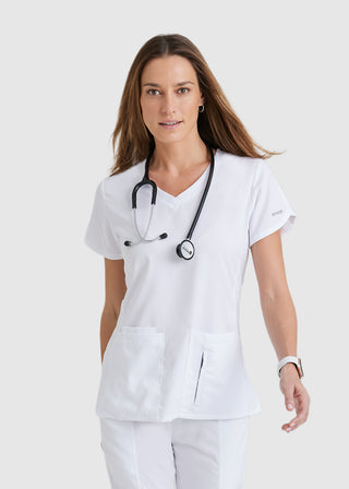 Grey's Anatomy Active Women's Tulip Sleeves V-Neck Top