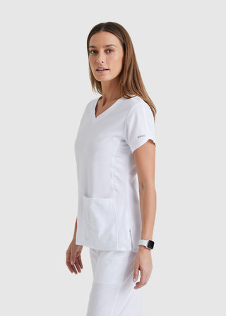 Grey's Anatomy Active Women's Tulip Sleeves V-Neck Top