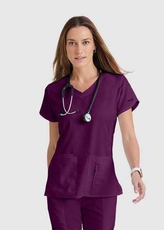 Grey's Anatomy Active Women's Tulip Sleeves V-Neck Top