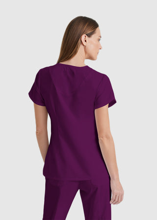 Grey's Anatomy Active Women's Tulip Sleeves V-Neck Top