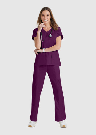 Grey's Anatomy Active Women's Tulip Sleeves V-Neck Top