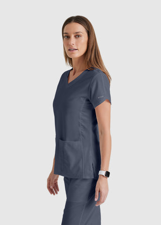 Grey's Anatomy Active Women's Tulip Sleeves V-Neck Top