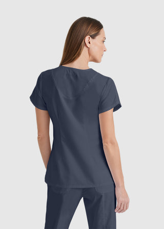 Grey's Anatomy Active Women's Tulip Sleeves V-Neck Top