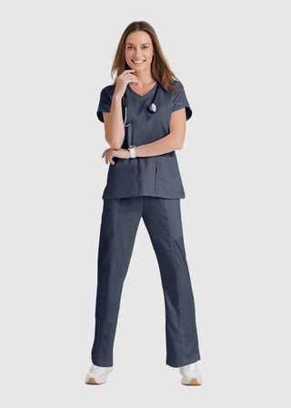 Grey's Anatomy Active Women's Tulip Sleeves V-Neck Top