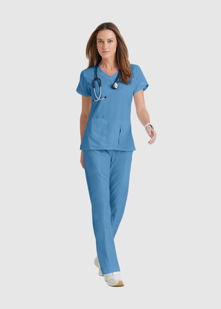 Grey's Anatomy Active Women's Tulip Sleeves V-Neck Top