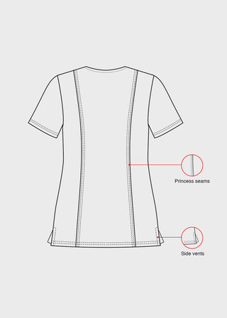 Free Embroidery HeedFit Women's 3-Pocket Mock Wrap Scrub Top