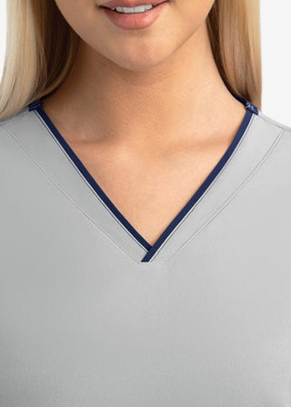 Maevn Matrix Impulse Women's Knitted Panel Mock Wrap Top