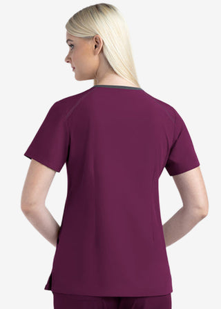 Maevn Matrix Impulse Women's Knitted Panel Mock Wrap Top