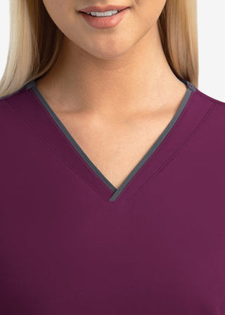 Maevn Matrix Impulse Women's Knitted Panel Mock Wrap Top