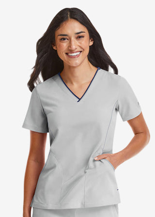 Maevn Matrix Impulse Women's Knitted Panel Mock Wrap Top