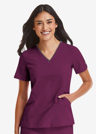 Maevn Matrix Impulse Women's Knitted Panel Mock Wrap Top