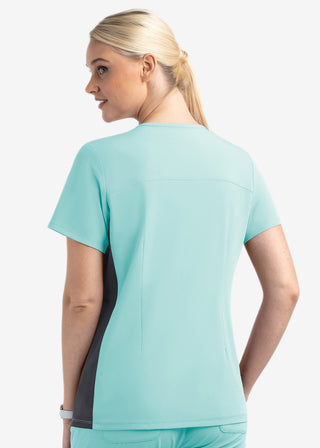 Maevn Matrix Impulse Women's Knitted Panel Mock Wrap Top