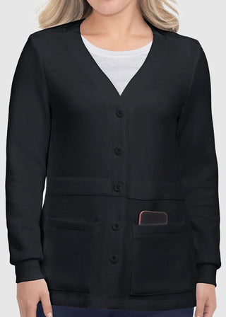 Koi Scrubs Essentials Clarissa Women's 2-Pocket Cardigan Style Knit Jacket