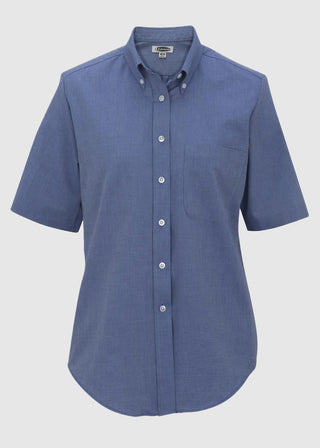 Edwards Women's Short Sleeve Dress Button Down Oxford