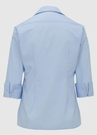Edwards Women's Open Neck Poplin 3/4 Sleeve Blouse