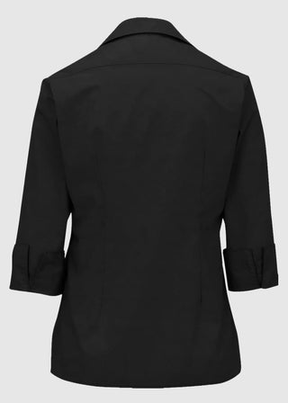 Edwards Women's Open Neck Poplin 3/4 Sleeve Blouse
