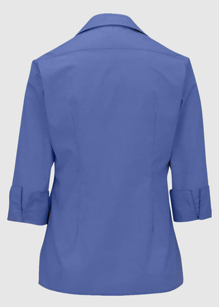 Edwards Women's Open Neck Poplin 3/4 Sleeve Blouse
