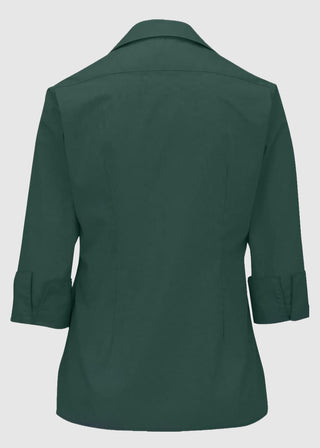 Edwards Women's Open Neck Poplin 3/4 Sleeve Blouse