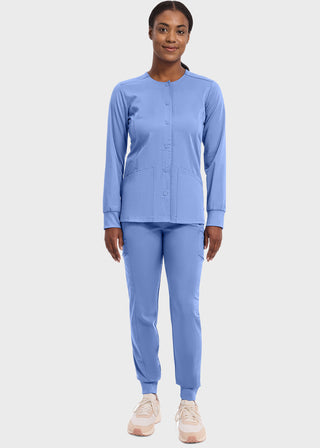 Healing Hands Purple Label Women's Snap Front Daisy Scrub Jacket