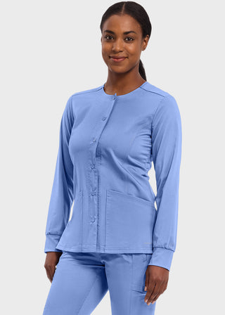 Healing Hands Purple Label Women's Snap Front Daisy Scrub Jacket