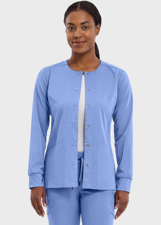 Healing Hands Purple Label Women's Snap Front Daisy Scrub Jacket