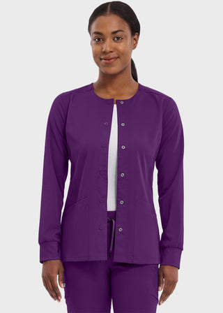 Healing Hands Purple Label Women's Snap Front Daisy Scrub Jacket