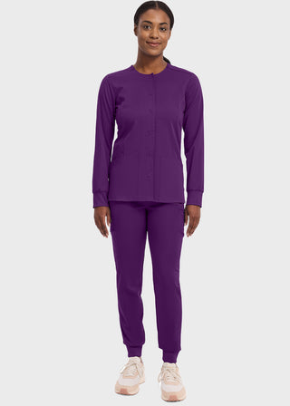 Healing Hands Purple Label Women's Snap Front Daisy Scrub Jacket