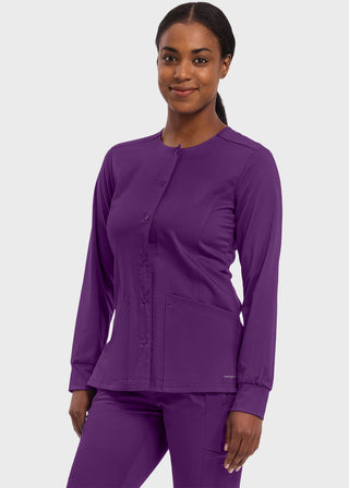 Healing Hands Purple Label Women's Snap Front Daisy Scrub Jacket