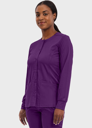 Healing Hands Purple Label Women's Snap Front Daisy Scrub Jacket