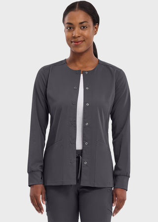 Healing Hands Purple Label Women's Snap Front Daisy Scrub Jacket