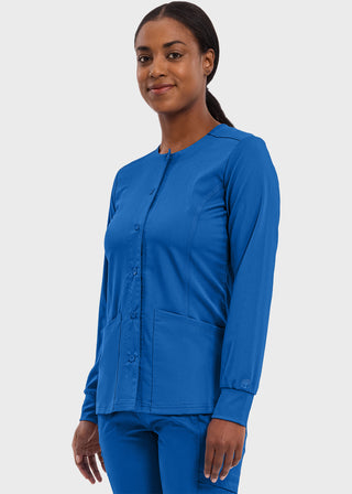 Healing Hands Purple Label Women's Snap Front Daisy Scrub Jacket