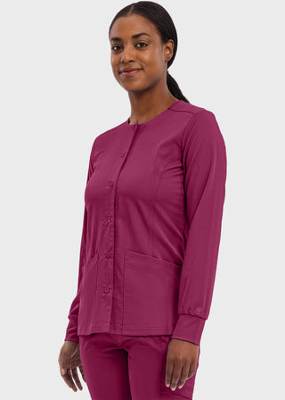 Healing Hands Purple Label Women's Snap Front Daisy Scrub Jacket