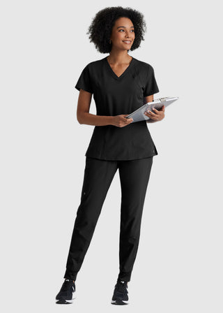 Barco One Women 4-Pocket Princess Seam V-Neck Scrub Top