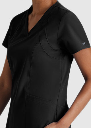 Barco One Women 4-Pocket Princess Seam V-Neck Scrub Top
