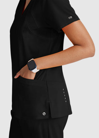 Barco One Women 4-Pocket Princess Seam V-Neck Scrub Top