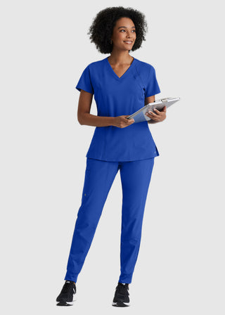 Barco One Women 4-Pocket Princess Seam V-Neck Scrub Top