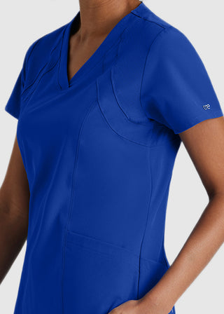 Barco One Women 4-Pocket Princess Seam V-Neck Scrub Top