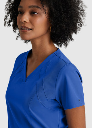 Barco One Women 4-Pocket Princess Seam V-Neck Scrub Top